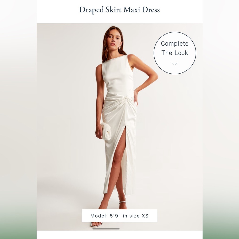 Like-New Draped Skirt Maxi Dress